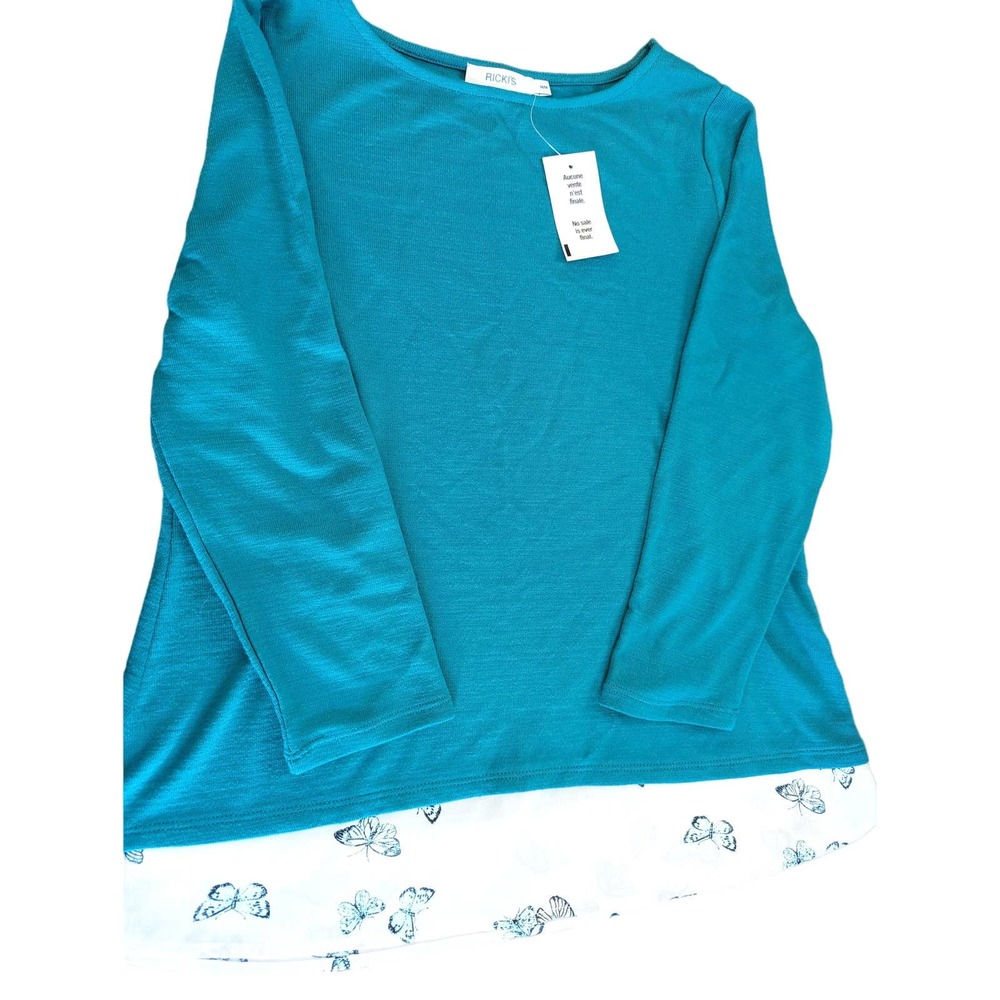 NWT Ricki's Dress Top Butterflies Women's M